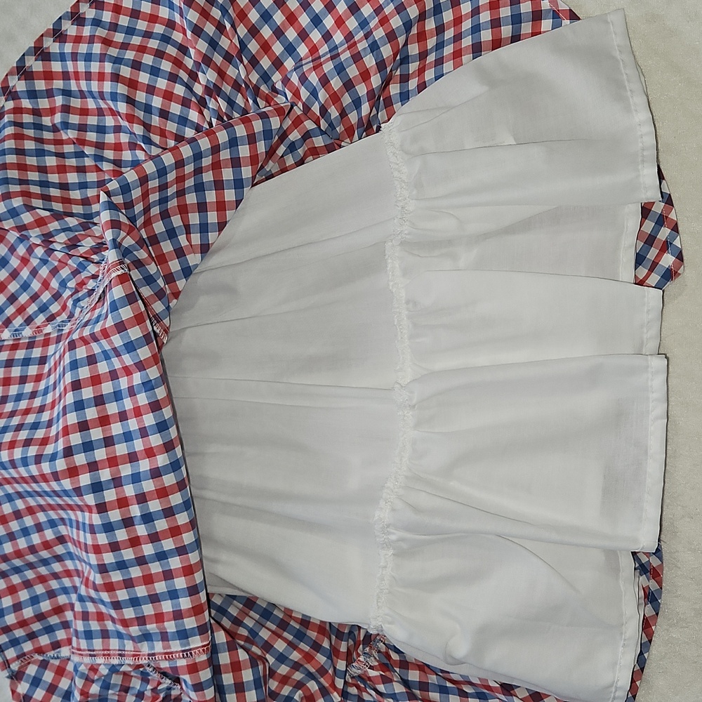 Brand New-no Tags Red and Blue Plaid Dress with Matching Bag - Picture 6 of 11